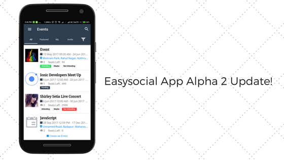 Update on the Brand new Easysocial App Alpha 2 based on Unite !